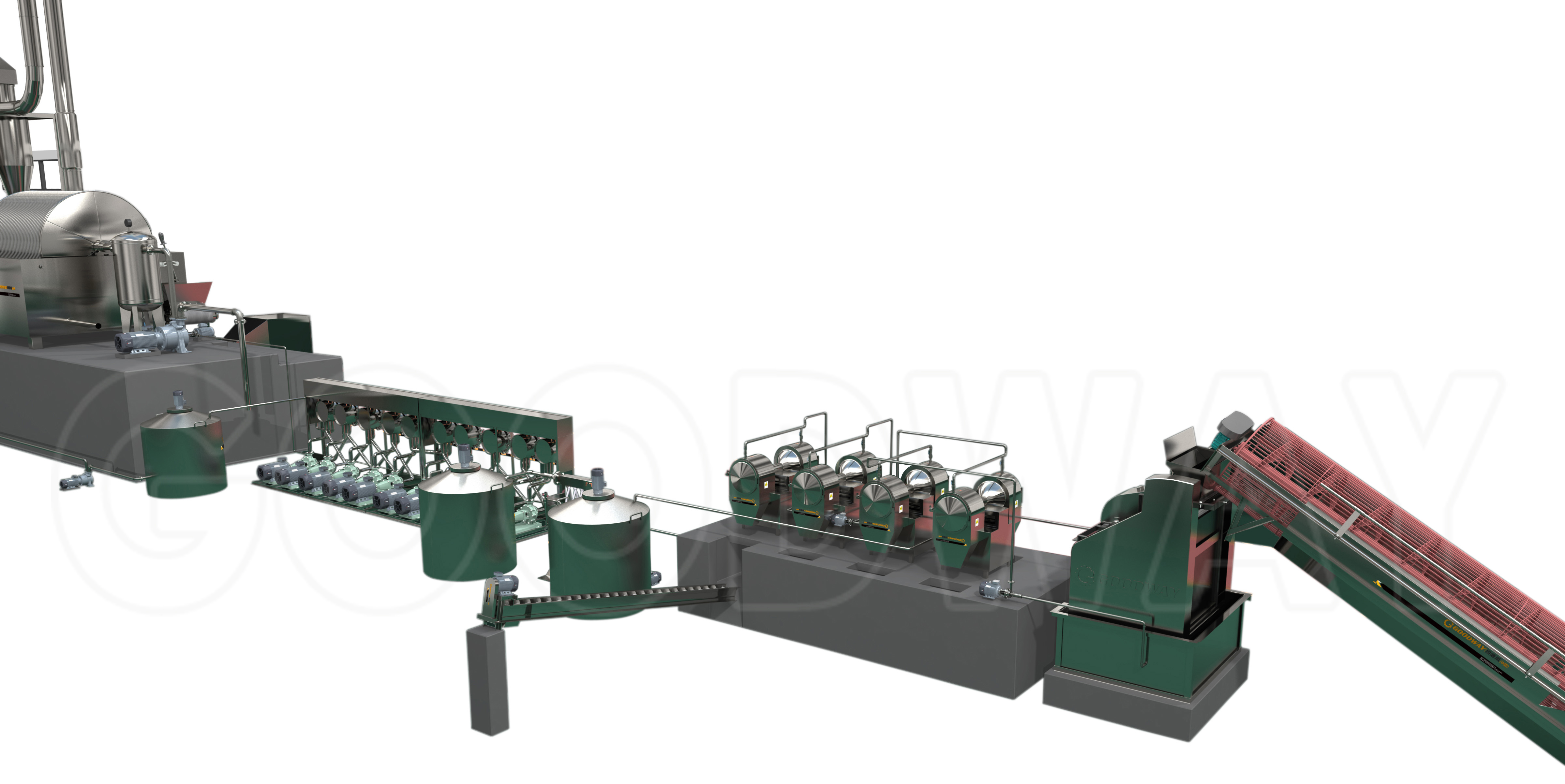 Potato starch processing machine